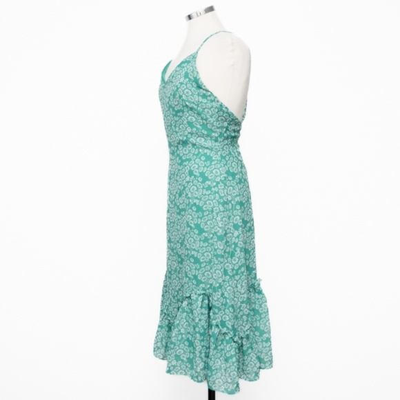 LULU'S. Green Floral Print Midi Dress - Picture 7 of 14